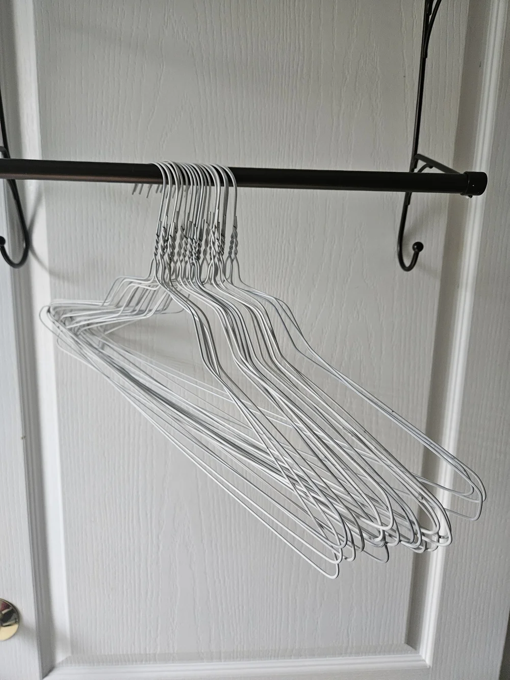 White Metal Wire Hangers - Pack of 20